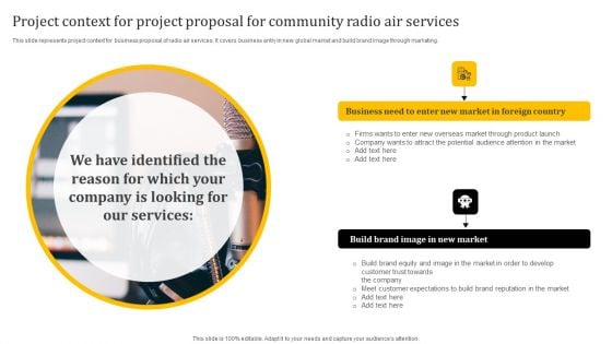 Project Context For Project Proposal For Community Radio Air Services Rules PDF