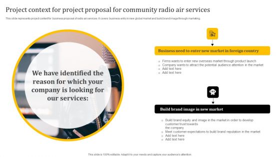 Project Context For Project Proposal For Community Radio Air Services Rules PDF Project Context For Project Proposal For Community Radio Air Services Rules PDF