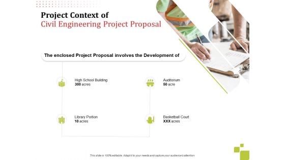 Project Context Of Civil Engineering Project Proposal Ppt Infographic Template Infographic Template PDF