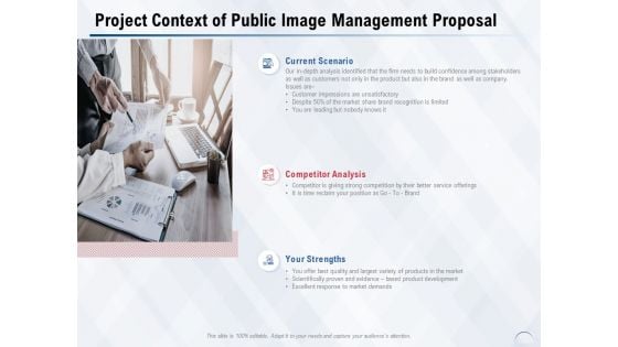 Project Context Of Public Image Management Proposal Ppt PowerPoint Presentation Layouts Graphics Tutorials