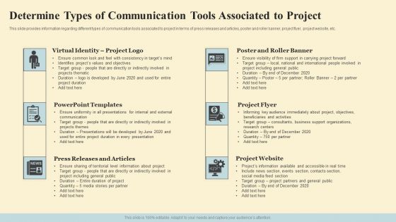 Project Coordination Plan Determine Types Of Communication Tools Associated To Project Portrait PDF Project Coordination Plan Determine Types Of Communication Tools Associated To Project Portrait PDF