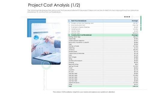 Project Cost Analysis Cost Action Priority Matrix Ppt Pictures Graphics Design PDF