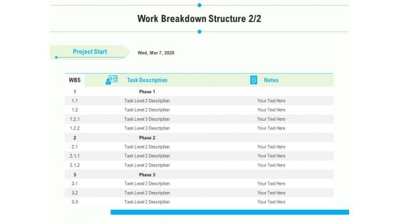 Project Deliverables Outline Work Breakdown Structure Task Ppt Designs PDF