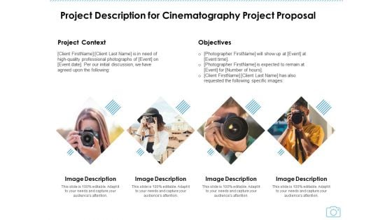 Project Description For Cinematography Project Proposal Ppt Infographic Template Example 2015 PDF