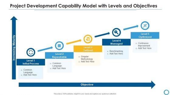 Project Development Capability Model With Levels And Objectives Information PDF