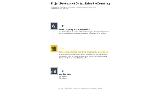 Project Development Context Related To Democracy One Pager Documents Project Development Context Related To Democracy One Pager Documents