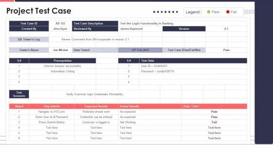 Project Development Templates Bundle Project Test Case Graphics PDF