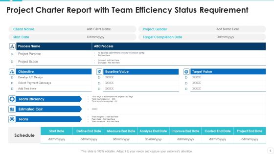 Project Efficiency Status Ppt PowerPoint Presentation Complete With Slides Slide06