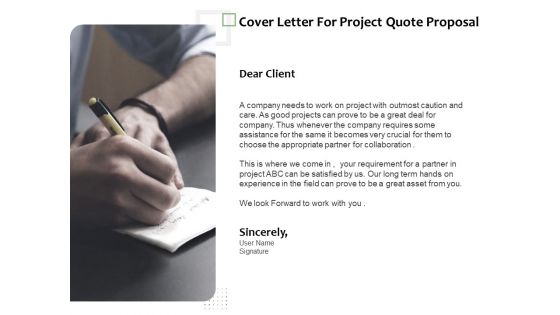 Project Estimate Cover Letter For Project Quote Proposal Ppt Summary Influencers PDF Project Estimate Cover Letter For Project Quote Proposal Ppt Summary Influencers PDF