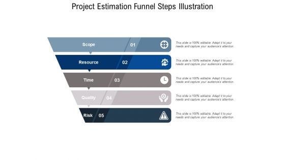 Project Estimation Funnel Steps Illustration Ppt PowerPoint Presentation Infographic Template Professional