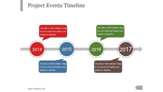 Project Events Timeline Ppt PowerPoint Presentation Example File