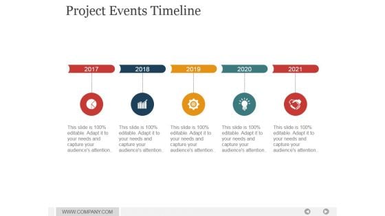 Project Events Timeline Ppt PowerPoint Presentation Guide