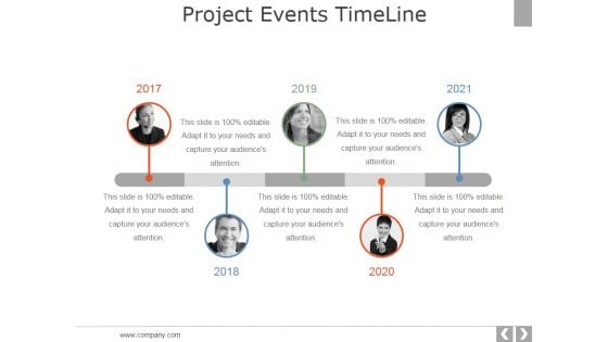 Project Events Timeline Ppt PowerPoint Presentation Icon Demonstration