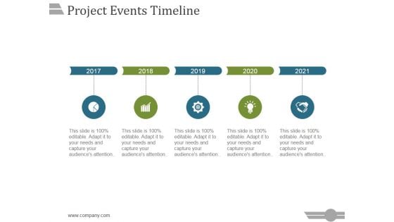 Project Events Timeline Ppt PowerPoint Presentation Slides