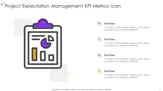 Project Expectation Management Kpi Metrics Icon Microsoft PDF