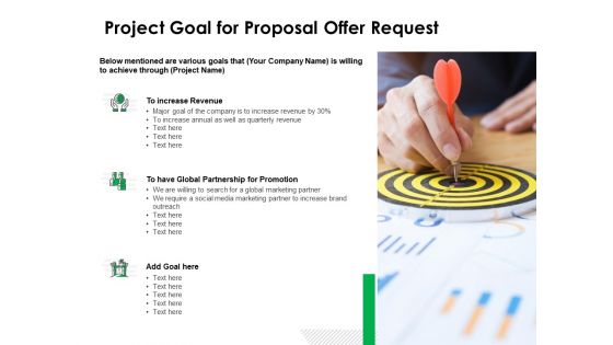 Project Goal For Proposal Offer Request Ppt Powerpoint Presentation Model Deck