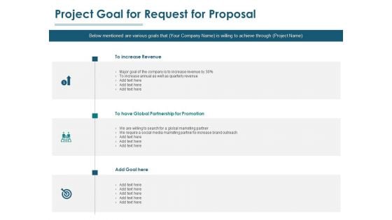 Project Goal For Request For Proposal Ppt PowerPoint Presentation Styles Background Designs