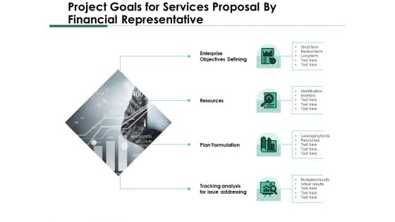 Project Goals For Services Proposal By Financial Representative Structure PDF