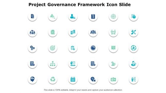 Project Governance Framework Icons Slide Ppt PowerPoint Presentation Summary Shapes