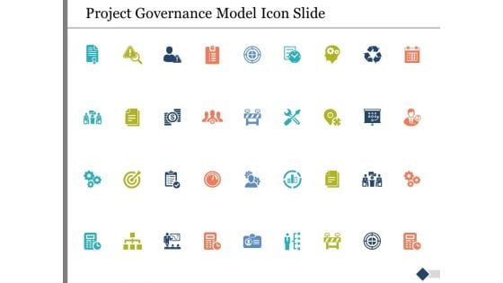 Project Governance Model Icon Slide Ppt PowerPoint Presentation Summary Aids