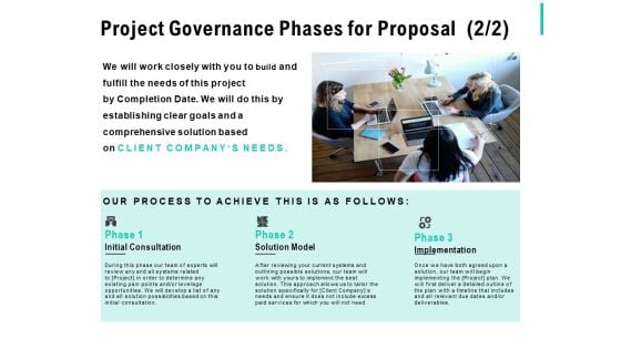 Project Governance Phases For Proposal Solution Ppt PowerPoint Presentation Gallery Skills