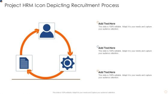 Project HRM Icon Depicting Recruitment Process Summary PDF