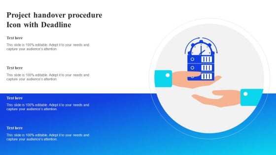 Project Handover Procedure Icon With Deadline Mockup PDF