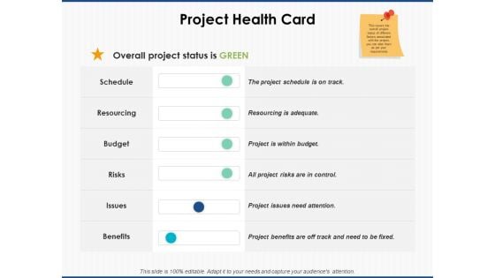 Project Health Card Business Ppt PowerPoint Presentation File Themes Project Health Card Business Ppt PowerPoint Presentation File Themes
