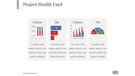 Project Health Card Template 2 Ppt PowerPoint Presentation Ideas