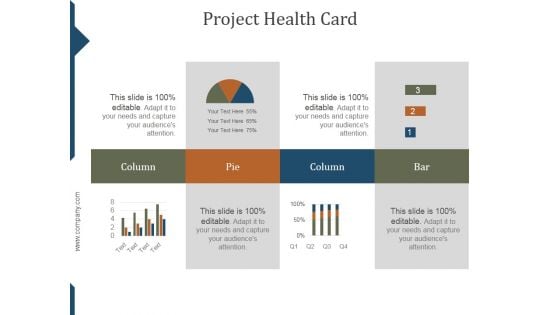 Project Health Card Template Ppt PowerPoint Presentation Backgrounds