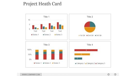 Project Heath Card Ppt PowerPoint Presentation Deck