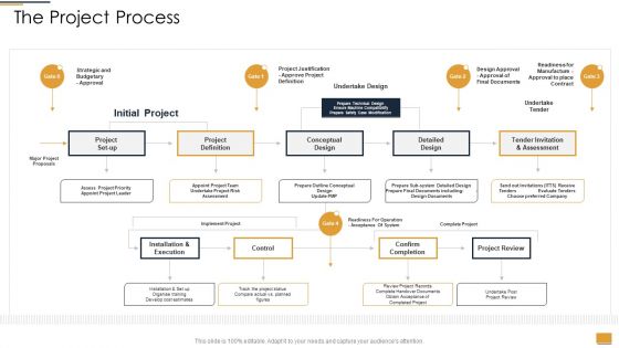 Project Ideation And Administration The Project Process Ppt Model Template PDF