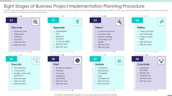 Project Implementation Planning Procedure Ppt PowerPoint Presentation Complete With Slides