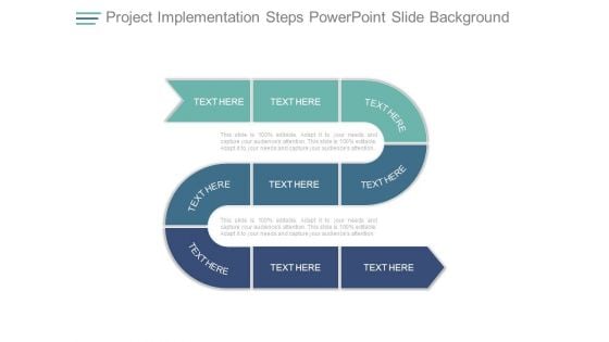 Project Implementation Steps Powerpoint Slide Background