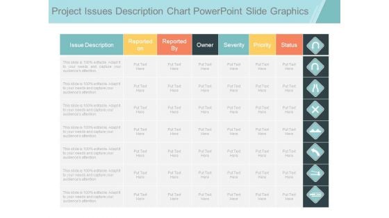 Project Issues Description Chart Powerpoint Slide Graphics