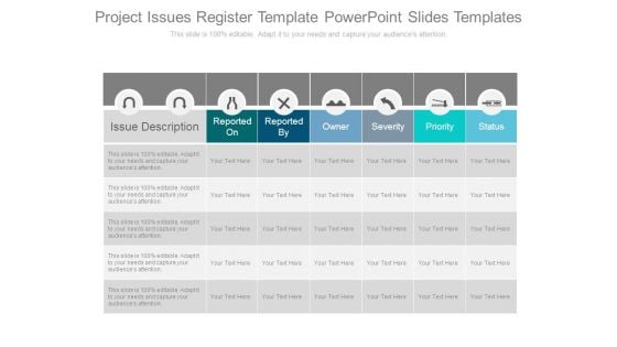 Project Issues Register Template Powerpoint Slides Templates Project Issues Register Template Powerpoint Slides Templates