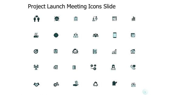Project Launch Meeting Icons Slide Mobile Ppt PowerPoint Presentation Inspiration Grid