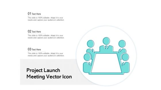 Project Launch Meeting Vector Icon Ppt PowerPoint Presentation Model Slide PDF