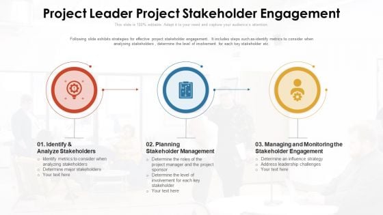 Project Leader Project Stakeholder Engagement Ppt PowerPoint Presentation Gallery Slide Download PDF