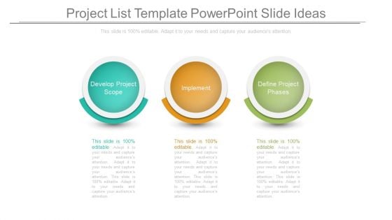 Project List Template Powerpoint Slide Ideas