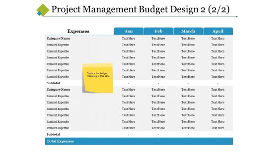 Project Management Budget Design Template 3 Ppt PowerPoint Presentation Layouts Tips