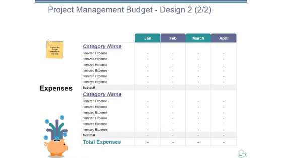 Project Management Budget Design Template 3 Ppt PowerPoint Presentation Summary Slide