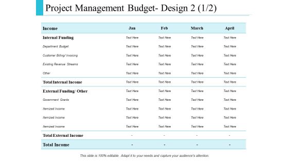 Project Management Budget Ppt PowerPoint Presentation Complete Deck With Slides Slide07