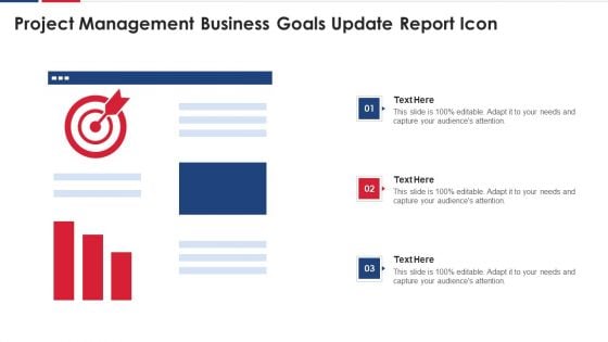Project Management Business Goals Update Report Icon Mockup PDF