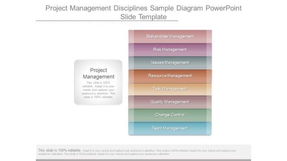 Project Management Disciplines Sample Diagram Powerpoint Slide Template