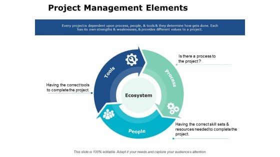 Project Management Elements Ppt PowerPoint Presentation Pictures Example