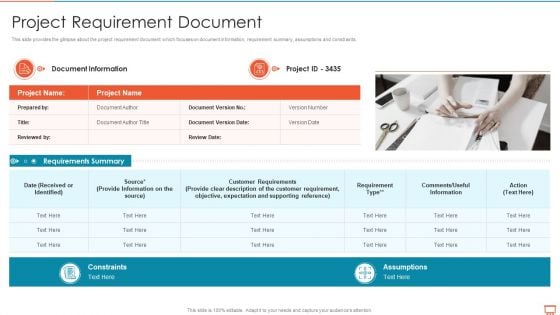 Project Management Experts Required Reports Project Requirement Document Sample PDF