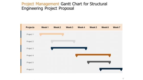 Project Management Gantt Chart For Structural Engineering Project Proposal Ppt Outline Styles PDF