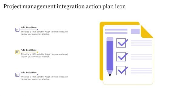 Project Management Integration Action Plan Icon Ppt Summary Show PDF