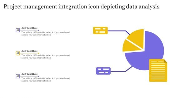 Project Management Integration Icon Depicting Data Analysis Ppt Inspiration Elements PDF